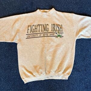 Vintage Notre Dame Fighting Irish Gray Crewneck Sweatshirt
